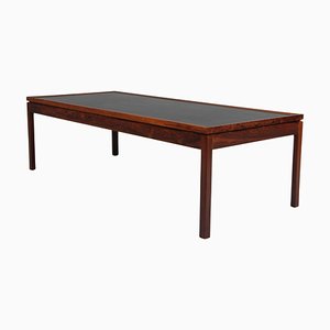 Vintage Danish Coffee Table in Rosewood and Black Formica by Ejvind A. Johansson, 1960s