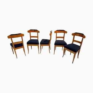 Biedermeier Chairs in Cherry Wood, Germany, 1830s, Set of 5