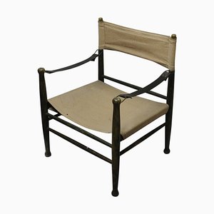 Green Stained Oak Safari Chair from Farstrup, 1960s