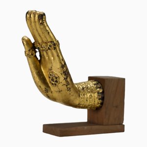 Hand von Buddha aus Vergoldeter Bronze, 1920er