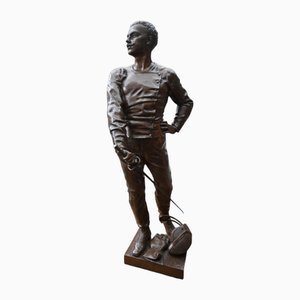French Bronze Fencing Sculpture from Luca Madrassi