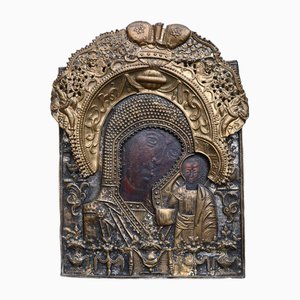 Icono de la Virgen y el Niño del siglo XVIII