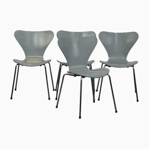 Grey Butterfly Chairs from Fritz Hansen, 1984, Set of 4