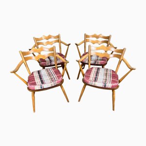 Mid-Century Dining Chairs in Beech from Ercol, 1960s, Set of 4