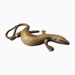 Salamandra de bronce dorado del siglo XIX