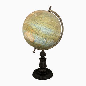Weltkarte Globus von J. Forest, 19. Jh.