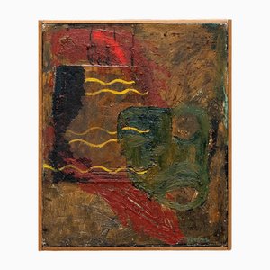Yvonne Larsson, Composición abstracta, siglo XX, pintura al óleo