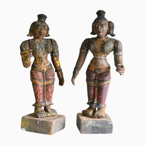 Figuras de templo indio. Juego de 2