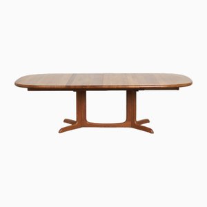 Extendable Oval Dining Table in Teak, 1960s