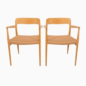 Dining Chairs Model 56 in Oak by Niels Otto (N. O.) Møller for J.L. Møllers, Set of 2