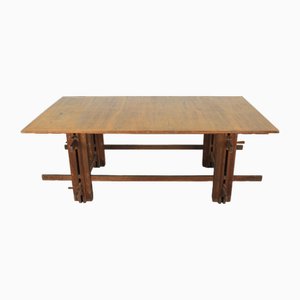 High Table in Oak by Officina Rivadossi, 1973