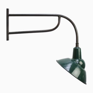 French Iron and Green Enamel Street Light from Sammode, France