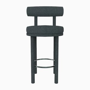 Chaise de Bar Collector Moderne Moca en Tissu Safire 10 par Studio Rig