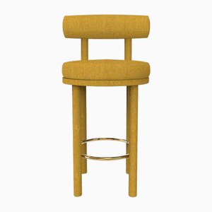 Moderner Collector Moca Bar Chair aus Safire 17 Stoff von Studio Rig