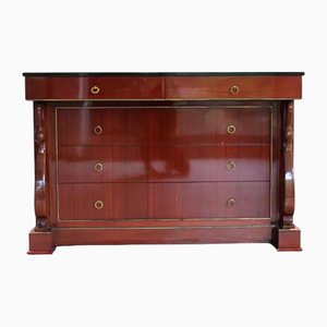 Mahogany Swan Neck Chest of Drawers