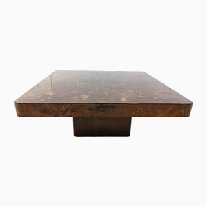 Lacquered Goatskin Coffee Table in in Bent Plywood attributed to Aldo Tura