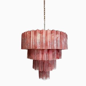 Large Vintage Murano Glass Tiered Chandelier, 1990