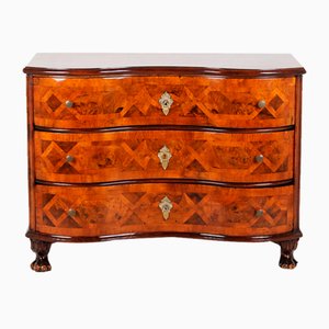 Baroque Chest of Drawers in Walnut with Diamond Pattern, 1750