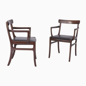 Vintage Danish Armchairs by Ole Wanscher, 1960s, Set of 2