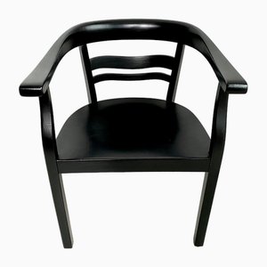 Chaise Art Déco Vintage en Noir