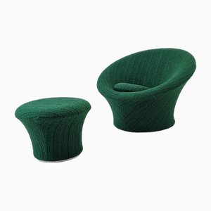 Mushroom Sessel & Fußhocker von Pierre Paulin für Artifort, 1960er, 2er Set