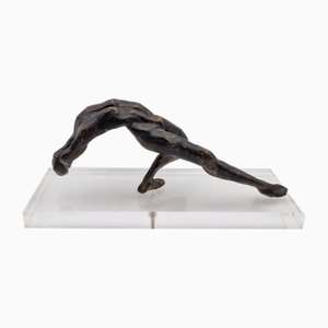 Bailarina escultural de bronce, años 70
