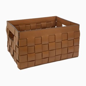 Rustico Woven Leather Basket by Elisa Atheniense Home