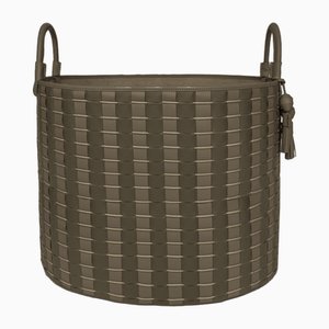 Paraty Camboja Woven Leather Basket by Elisa Atheniense Home