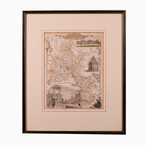 19th Century English Oxfordshire Country Map