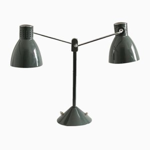 Vintage French Double-Shade Desk Lamp from Jumo, 1940s
