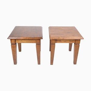 Side Tables in Polished Wood, 1970s, Set of 2