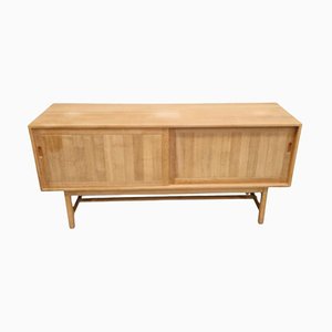 Minimalist Sideboard in Light Oak attributed to Kurt Ostervig for Kp Mobler