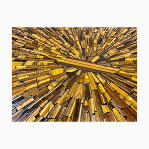 Coffee Table in Tiger Eyes by Jean Claude Dresse, 1970s