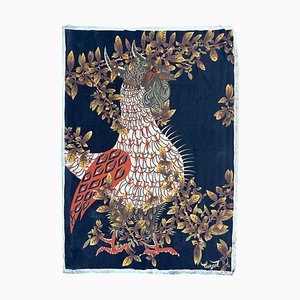 French Hand Printed Rooster Tapestry by Lurçat