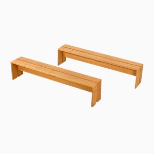 Pine Bench by Charlotte Perriand, 1970s