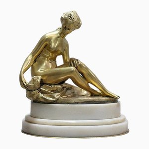 Falconnet, Bather with Dove, 19th Century, Bronze