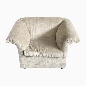 Set of Vintage Armchairs in Beige Fabric, 1980s