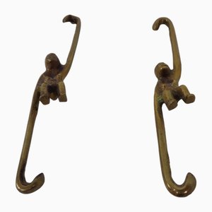 Brass Monkey Hooks by Walter Bosse, Austria, 1960s, Set of 2
