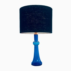 Lámpara de mesa Mid-Century de vidrio azul de Nanny Still para Raak, Países Bajos, años 60