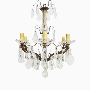 Marie-Thérèse Chandelier in Brass and Glass, 1960s