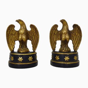 Hollywood Regency Golden Eagle Bookends by Borghese, 1960s