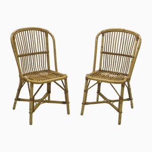 Vintage Italian Wicker Chairs, 1960s, Set of 2