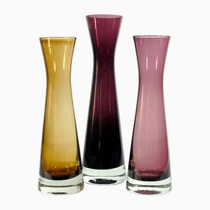 Glass Vases from Ingrid, Germany, 1970s, Set of 3