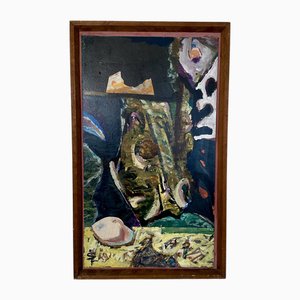 Siegmund Lympasik, Composición abstracta, años 80, Pastel sobre papel, Enmarcado