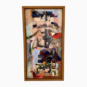 Siegmund Lympasik, Composición abstracta, años 80, Pastel sobre papel, Enmarcado