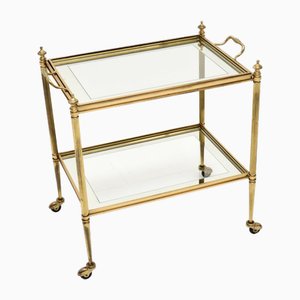 Vintage French Brass Drinks Trolley, 1950s