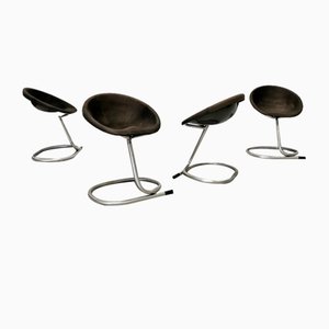 Vintage Space Age Chairs and Stools, 1970s, Set of 4