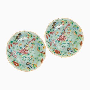 Chinese Decorative Plates, 1890s, Set of 2