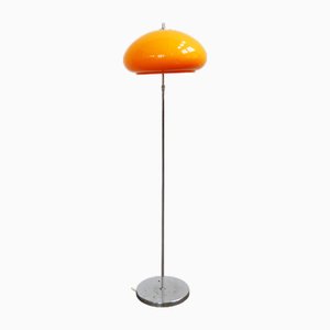 Orangefarbene Vintage Stehlampe