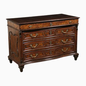 18th Century Lombard Barocchetto Chest of Drawers in Walnut, Italy